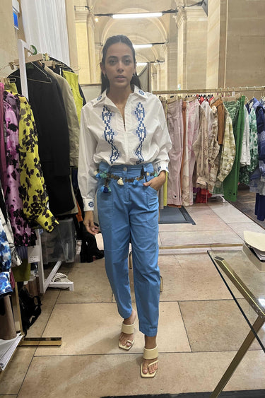 JODIE PANTS GABARDINE LIGHT-Pant-True Royal-Debs Boutique